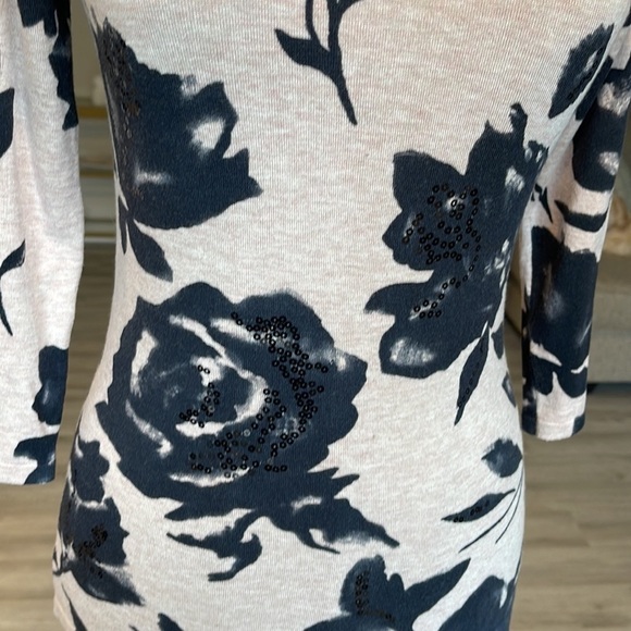 INC international Concepts Floral Stretch Sweater Small Petite - Picture 5 of 6